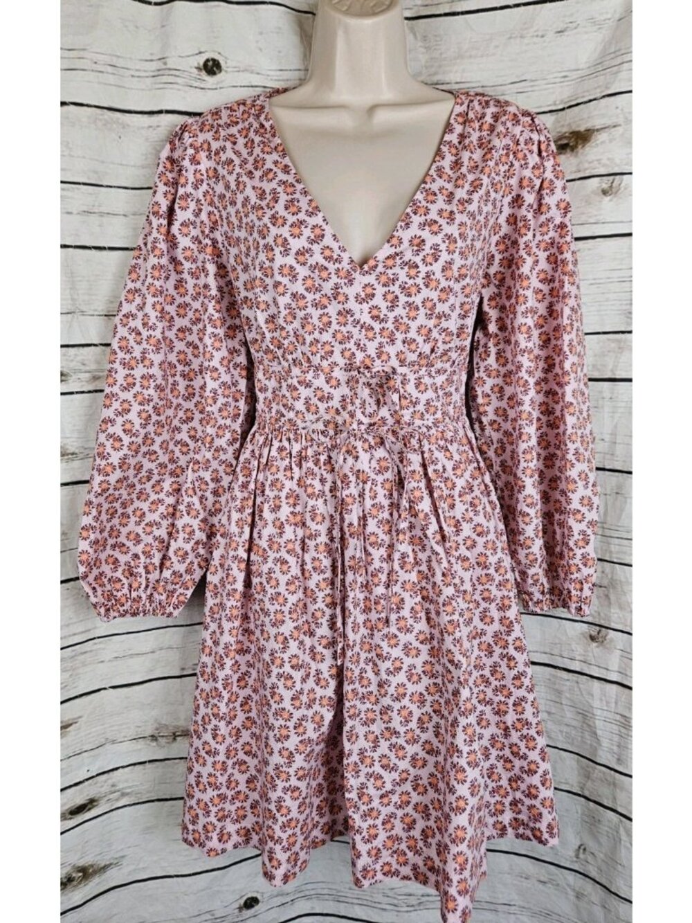 J Crew Peony Paisley Pink Floral Dress 8 Cotton Poplin Mini Womens NWOT